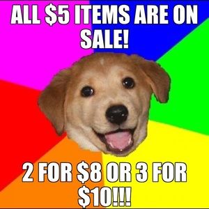 💥💥💥 $5 items 2 for $8 or 3 for $10!!